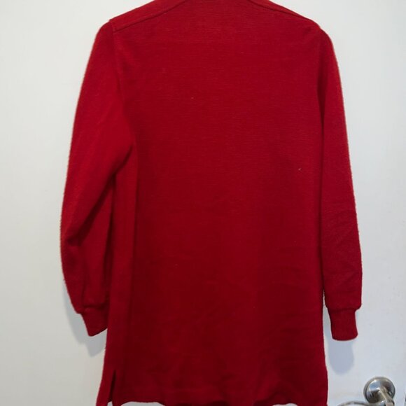 Rodier Vintage Red Lamswool Cardigan Sweater Size 42 Womens - Picture 3 of 7